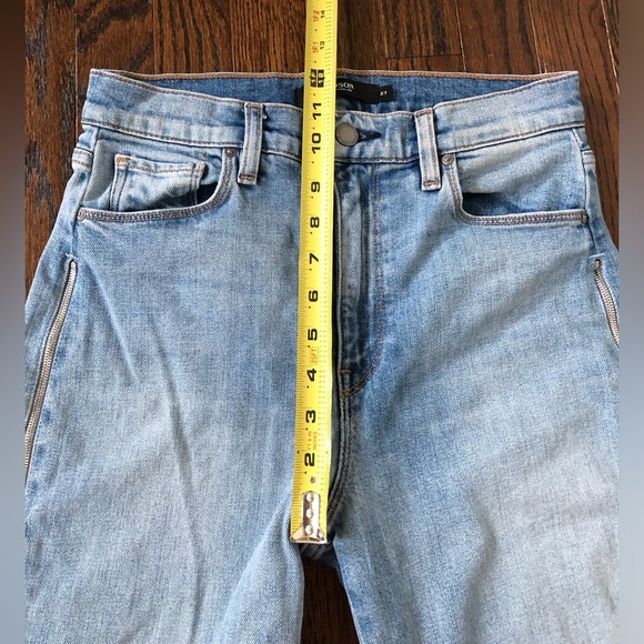 Hudson Women's 27 Holly Straight High-Rise Side-Released Zipper Raw Hem Jeans - Picture 10 of 12